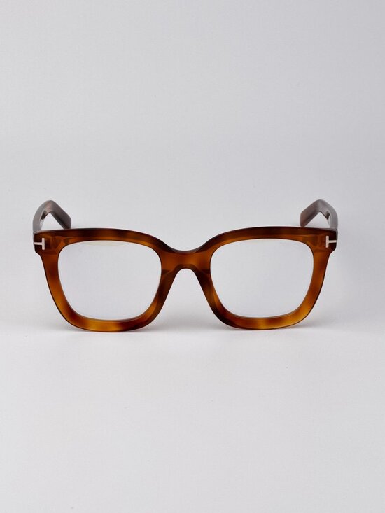 Tom Ford Women’s Eyeglasses Blonde Havana Square FT5880-B 053 Blue Light Block main image 9